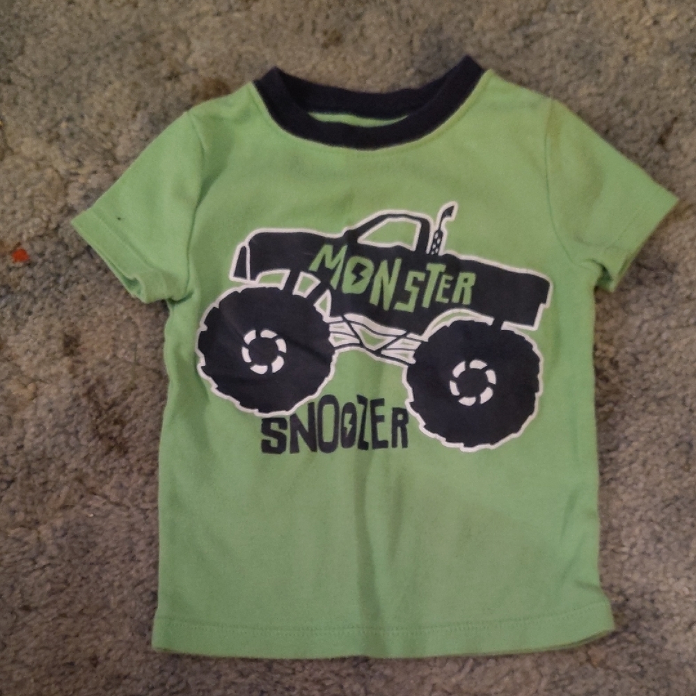 Green Monster Snoozer T-Shirt Toddler 2T